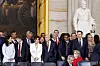 Priscilla Chan, wife of Meta CEO Mark Zuckerberg, first from left, and Lauren Sanchez, wife of businessman Jeff Bezos, third from left, attend Donald Trump's inauguration held in Washington on Jan. 20, 2025.