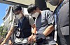(제주=뉴스1) 홍수영 기자 = 지난 5월 실종된 장미란 씨(37)의 사건을 허위 종결한 혐의로 긴급체포된 A 경장이 24일 제주지방법원에서 체포적부심 심사를 받고 나오고 있다.2026.8.24/뉴스1