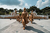 Statues depicting Donghak Peasant revolution's fighters stand at the Jeongeup city, North Jeolla, in an undated photo.