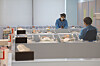 Nurses take care of newborn babies at a hospital in Gyeonggi on July 29.