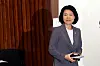 People Power Party Rep. Lee Jin-sook leaves a chamber at the National Assembly in western Seoul on Aug. 26.