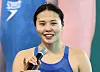 (김천=뉴스1) 김민지 기자 = 안세현이 28일 오후 경북 김천실내수영장에서 열린 2026 KB금융 코리아 스위밍 챔피언십 경영 국가대표 선발대회 여자 접영 100ｍ 결승에서 우승한 뒤 소회를 밝히고 있다. 2026.3.28/뉴스1