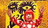 FILE - Japanese artist Yayoi Kusama poses for photographers in front of her painting 'Love Arrives at the Earth Carrying with it a Tale of the Cosmos' at the Tate Modern in London, on Feb. 7, 2012. (AP Photo/Kirsty Wigglesworth, File) FILE PHOTO/2026-08-27 11:57:08/