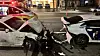 A scene where a Maserati crashes into a motorbike near an intersection in Seocho District, southern Seoul, on Aug. 27