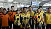 Lim Sang-woo, center, head of Korea's Disaster Response Team, speaks to reporters at Incheon International Airport on Aug. 27 before the team heads to Nepal to support search and rescue efforts for nine Koreans who remain unaccounted for following massive flooding in the country.