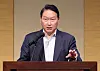 SK Group Chairman Chey Tae-won, the head of the Korea Chamber of Commerce and Industry, speaks during a bilateral meeting with the Japan Chamber of Commerce and Industry held in Sendai, Japan, on Aug. 31.