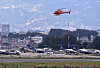 A helicopter operated for a search-and-rescue mission returns to an airport in Nepal on Aug. 28.