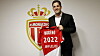 Roberto Moreno holds a jersey of AS Monaco in an undated photo.