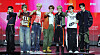Rookie boy band Modyssey poses for photograph during a music event held in northern Seoul on July 25.