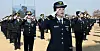 Newly appointed police officers make salute to the president at the Korean National Police University in South Chungcheong on March 17.