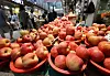 Apples are on display for sale at a traditional market in Seoul on Sept. 1.