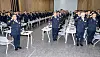 Senior police officers pledge allegiance to the Korean during a meeting held at the National Police Agency in western Seoul on Sept. 3.