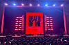 The auditorium at Kyung Hee University's Grand Peace Palace in Dongdaemun District, eastern Seoul on Monday, ahead of the press conference.