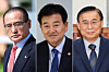 From left: National Security Adviser Wi Sung-lac; Unification Minister Chung Dong-young; and National Intelligence Service Director Lee Jong-seok