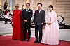 Korean President Lee Jae Myung, second right, and his wife Kim Hea Kyung, far right, French President Emmanuel Macron, second left, and his wife Brigitte Macron, pose at the Elysee Palace in Paris, on Sept. 8.