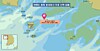 A map shows where the Chinese fishing vessel sank