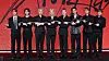 Members of Stray Kids pose for photograph at a press event held in Yeouido, western Seoul, on Aug. 6.
