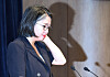 (서울=뉴스1) 박세연 기자 = 용혜인 성평등가족부 장관 후보자가 13일 서울 여의도 국회 소통관에서 사퇴 발표 기자회견을 하기 전 굳은 표정을 짓고 있다. 2026.9.13/뉴스1