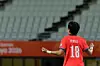 선제골 넣은 김민지 (오사카=연합뉴스) 서대연 기자 = 14일 일본 오사카 얀마 스타디움 나가이에서 열린 2026 아이치·나고야 아시안게임 여자 축구 조별리그 1차전 대한민국과 미얀마의 경기. 한국 김민지가 선제골을 넣은 후 기뻐하고 있다. 2026.9.14 dwise@yna.co.kr/2026-09-14 20:04:35/