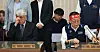 Caption: 잠시 재개된 서울시내버스 노사 조정회의 (서울=연합뉴스) 최재구 기자 = 15일 서울 영등포구 서울지방노동위원회에서 재개된 버스노조의 노동 쟁의 관련 분쟁에 대한 2차 조정회의에 박점곤 서울시버스노조 위원장을 비롯한 노측(오른편)과 김정환 서울시버스운송조합 이사장을 비롯한 사용자측이 참석해 있다. 양측은 밤 9시 30분에 회의를 재개하기로 하고 다시 정회 했다. 2026.9.15 jjaeck9@yna.co.kr/2026-09-15 21:05:03/