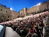 Audience seats are densely filled during a premiere of 'Oiseau' based on Han Kang's novel 'We Do Not Part' (2021) in France on July 15.