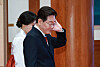 (서울=뉴스1) 이재명 기자 = 이재명 대통령이 16일 청와대에서 사디르 자파로프 키르기스스탄 대통령을 영접하기 위해 이동하고 있다. 2026.9.16/뉴스1