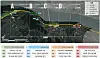 A map shows the planned 4.9-kilometer Gangdong Han River Greenway along the Han River in eastern Seoul.
