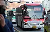 An intercity bus displaying a “Full” sign arrives at a bus stop in Suwon on Nov. 18, 2022.