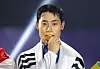 금메달 깨무는 이준석 (나고야=연합뉴스) 김동민 기자 = 20일 일본 나고야 히가시 스포츠센터에서 열린 2026 아이치·나고야 아시안게임 테크볼 남자 단식 결승전에서 이라크 알리 자릴 메제르 알엘라야위에게 승리해 금메달을 획득한 이준석이 시상대에서 금메달을 깨물어보고 있다. 2026.9.20 image@yna.co.kr/2026-09-20 17:19:49/