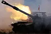 A K55A1 self-propelled howitzer fires during a high-explosive artillery exercise in Paju, Gyeonggi, on Sept. 16.