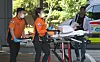 Paramedics transport a patient at a hospital in Gyeonggi on Aug. 5.