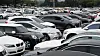 Vehicles damaged by flooding in Seoul and other parts of the greater Seoul area are parked in Gyeonggi, on Aug. 11, 2022.