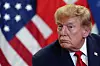 President Donald Trump listens as he meets with Britain's Prime Minister Andy Burnham during the United Nations General Assembly held in New York on Sept. 22.
