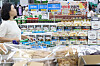 A shopper is seen at a supermarket in Seoul on Sept. 20.