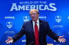 U.S. President Donald Trump arrives for a meeting of the multinational political and security coalition 'Shield of the Americas' on the sidelines the United Nations General Assembly, on Sept. 22, at the UN headquarters in New York.