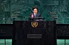 이재명 대통령, 유엔 기조연설 (뉴욕=연합뉴스) 한상균 기자 = 이재명 대통령이 22일(현지시간) 미국 뉴욕 유엔본부 총회장에서 기조연설을 하고 있다. 2026.9.23 [공동취재 제공. 재판매 및 DB 금지] xyz@yna.co.kr/2026-09-23 06:45:46/
