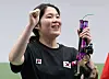 23일 일본 아이치현 종합 사격장에서 열린 2026 아이치·나고야 아시안게임 사격 여자 10m 공기권총 결선에서 추가은이 금메달을 차지한 뒤 활짝 웃고 있다. 2026.9.23 eastsea@yna.co.kr/2026-09-23 13:21:48/