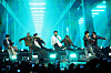 Boy band BTS performs at the iHeartRadio Music Festival at the T-Mobile Arena in Las Vegas, Nevada, on Sept. 18.