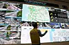 An official is seen at a traffic control tower inside the Korea Expressway Corporation's