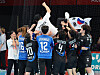 금빛 헹가래 (이나자와[일본]=연합뉴스) 서대연 기자 = 27일 일본 아이치현 이나자와 엔트리오에서 열린 2026 아이치·나고야 아시안게임 여자 핸드볼 풀리그 최종전 대한민국과 일본의 경기. 승리를 거두며 금메달을 확정지은 대한민국 선수들이 이계청 감독을 헹가래치고 있다. 2026.9.27 dwise@yna.co.kr/2026-09-27 19:47:57/