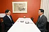 Lee Eog-weon, chairman of the Financial Services Commission (FSC), left, held a meeting with Japan's Financial Services Agency Commissioner Yutaka Ito in central Seoul on Sept. 29.