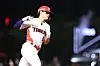 Kia Tigers' Kim Do-yeong reacts after hitting a homer at Gwangju-Kia Champions Field in Gwangju on Sept. 29.