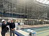 Craig Nicholson, head of World Para Swimming, inspects the site in Incheon in on Sept. 29.