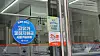 A sticker indicating that Onnuri gift certificates are accepted is displayed at a business in a neighborhood shopping district in Suwon, Gyeonggi, in an undated photo.