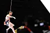Seo Chae-hyun, a 23-year-old Korean climber, competes in the final rounds of lede in sports climbing during the Asian Games Aichi-Nagoya 2026 on Oct. 3.