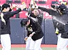 Manager Lee Kang-chul, center, is sprayed with champagne after his team clinched the 2026 KBO regular-season title at the Suwon KT Wiz Park in Gyeonggi on Oct. 5.