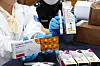 Officials display counterfeit weight-loss pills and drugs confiscated during customs inspections at Incheon International Airport on Sept. 17.