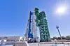 Korea’s fifth Nuri rocket is raised into position on the launch pad in Goheung, South Jeolla, on Oct. 6 ahead of its launch.