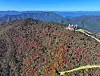 Autumn foliage blankets the summit of a mountain in Gangwon on Oct. 7, as much of Korea enjoys clear fall weather.
