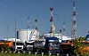 Petrol trucks are parked near oil tanks at Volodarskaya LPDS production facility owned by Transneft oil pipeline operator in the village of Konstantinovo in the Moscow region, Russia, on June 8, 2022.